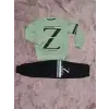 3-9 yaş z baskılı alt üst takım siyahmint erkek çocuk