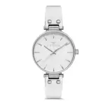 Ferro White Leather Cord Womens Wristwatch F1894B-962-A