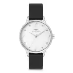 Ferro Silver Leather Cord Womens Wristwatch F1927B-963-J