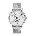 Ferro Silver Wicker Cord Mens Wristwatch F1995C-1042-A