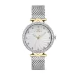 Ferro Silver Wicker Cord Womens Wristwatch F2665C-D