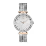 Ferro Silver Wicker Cord Womens Wristwatch F2665C-E