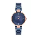 Ferro Navy Blue Steel Cord Womens Wristwatch F21129A-T