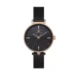 Ferro Black Wicker Cord Womens Wristwatch F21224C-R