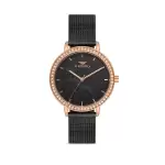 Ferro Black Wicker Cord Womens Wristwatch FL21242C-R
