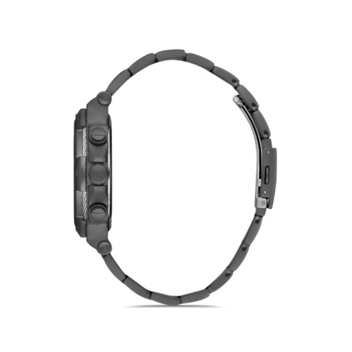 Ferro Gri Çelik Kordon Erkek Kol Saati FM11168A-V5 Fonksiyonları Aktif 3ATM SuGeçirmez HediyePaket