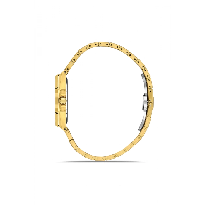 Ferro Sarı Çelik Kordon Kadın Kol Saati FL43007A-B6 3ATM Su Geçirmez 2 Yıl Garantili HediyePaketli