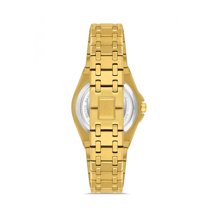 Ferro Sarı Çelik Kordon Kadın Kol Saati FL43007A-B6 3ATM Su Geçirmez 2 Yıl Garantili HediyePaketli