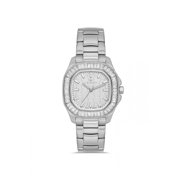 Ferro Gümüş Çelik Kordon Kadın Kol Saati FL43008A-A 3ATM Su Geçirmez 2 Yıl Garantili HediyePaketli
