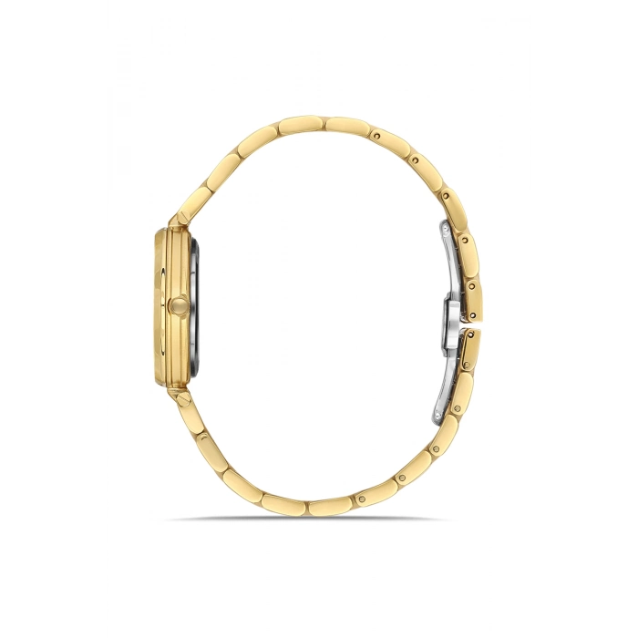 Ferro Sarı Çelik Kordon Kadın Kol Saati FL43006A-B 3ATM Su Geçirmez 2 Yıl Garantili HediyePaketli