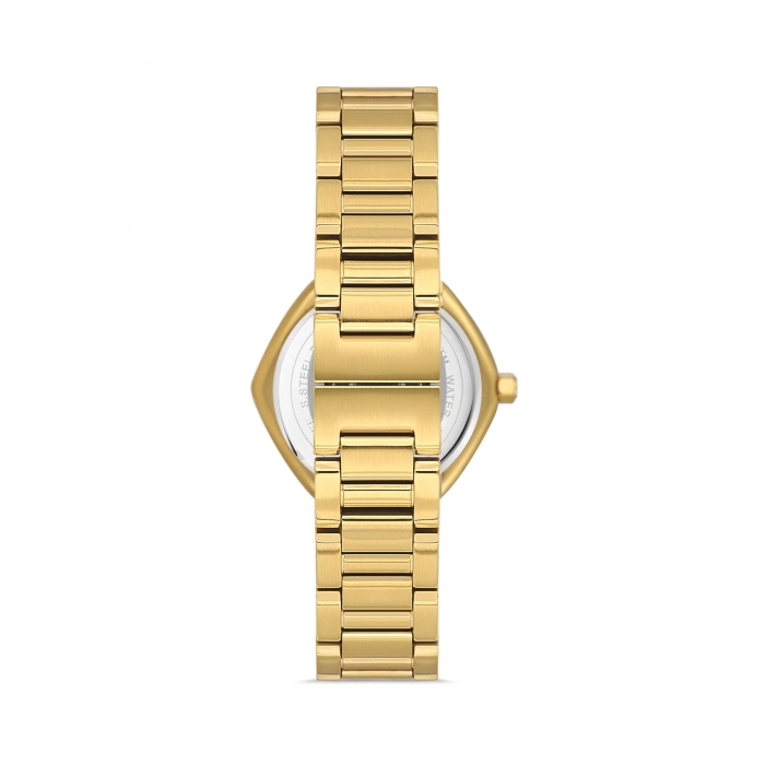 Ferro Sarı Çelik Kordon Kadın Kol Saati FL43006A-B 3ATM Su Geçirmez 2 Yıl Garantili HediyePaketli