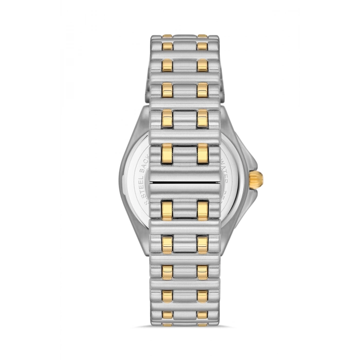 Ferro Sarı ve Gümüş Çelik Kordon Erkek Kol Saati FM43017A-D2 Tüm Fonksiyonlar Aktif 3ATM Su Geçirmez