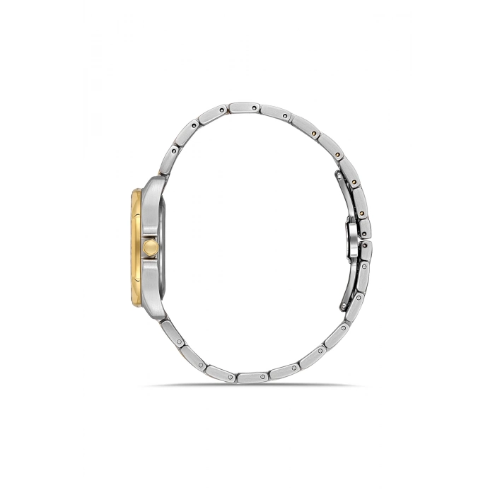 Ferro Sarı ve Gümüş Çelik Kordon Kadın Kol Saati FL43008A-D6 3ATM Su Geçirmez 2 Yıl Garantili