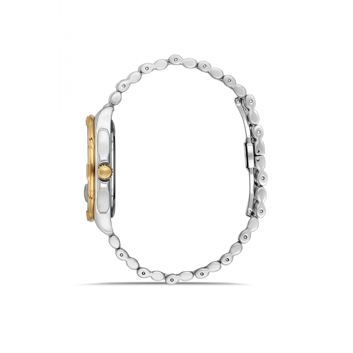 Ferro Sarı ve Gümüş Çelik Kordon Erkek Kol Saati FM43017A-D3 Tüm Fonksiyonlar Aktif 3ATM Su Geçirmez