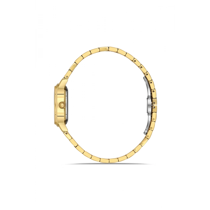 Ferro Sarı Çelik Kordon Kadın Kol Saati FL43009A-B 3ATM Su Geçirmez 2 Yıl Garantili HediyePaketli