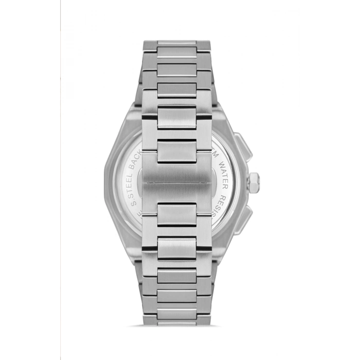 Ferro Gümüş Çelik Kordon Erkek Kol Saati FM43013A-A2 Tüm Fonksiyonlar Aktif 3 ATM Su Geçirmez