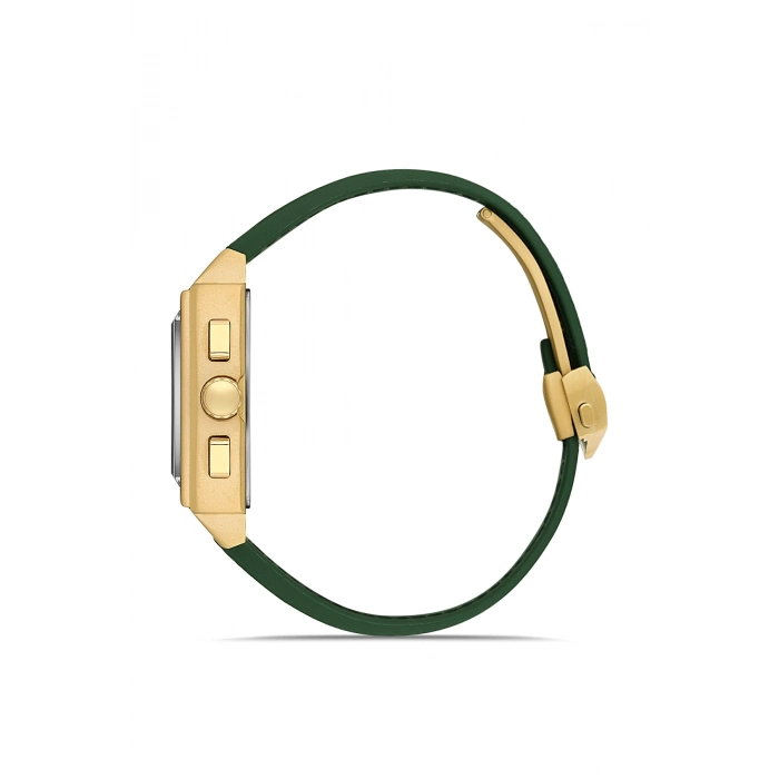 Ferro Yeşil Silikon Kordon Erkek Kol Saati FM11553DWT-ZR6 Fonksiyonları Aktif 3 ATM Su Geçirmez