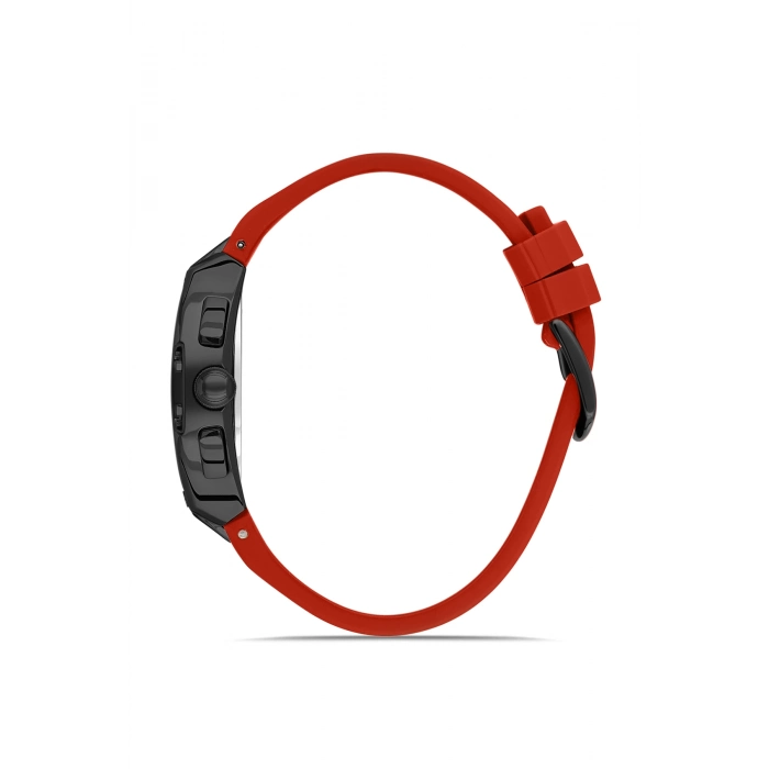 Ferro Kırmızı Silikon Kordon Erkek Kol Saati FM11527DWT-ZJ8 Fonksiyonları Aktif 3ATM Su Geçirmez