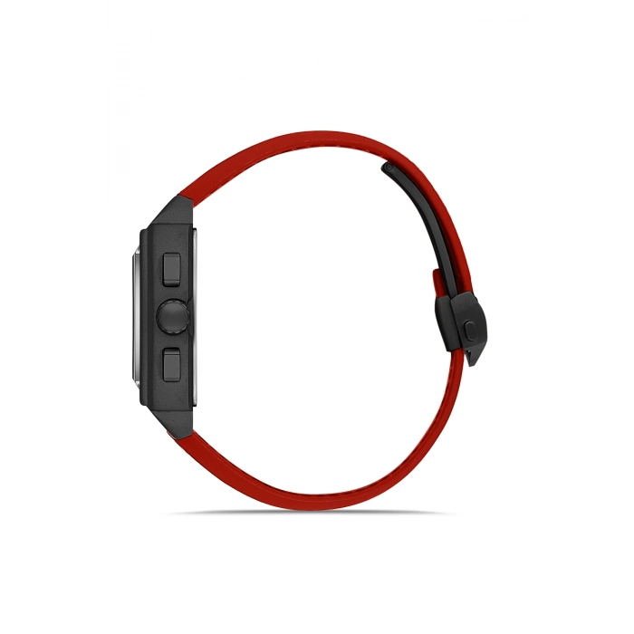 Ferro Kırmızı Silikon Kordon Erkek Kol Saati FM11553DWT-ZK Fonksiyonları Aktif 3 ATM Su Geçirmez