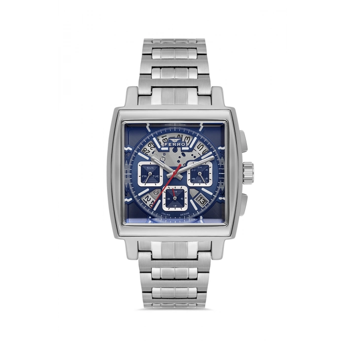 Ferro Gümüş Çelik Kordon Erkek Kordl Saata FM11553A-A3 Fonksiyonları Aktif 3 ATM Su Geçirmez