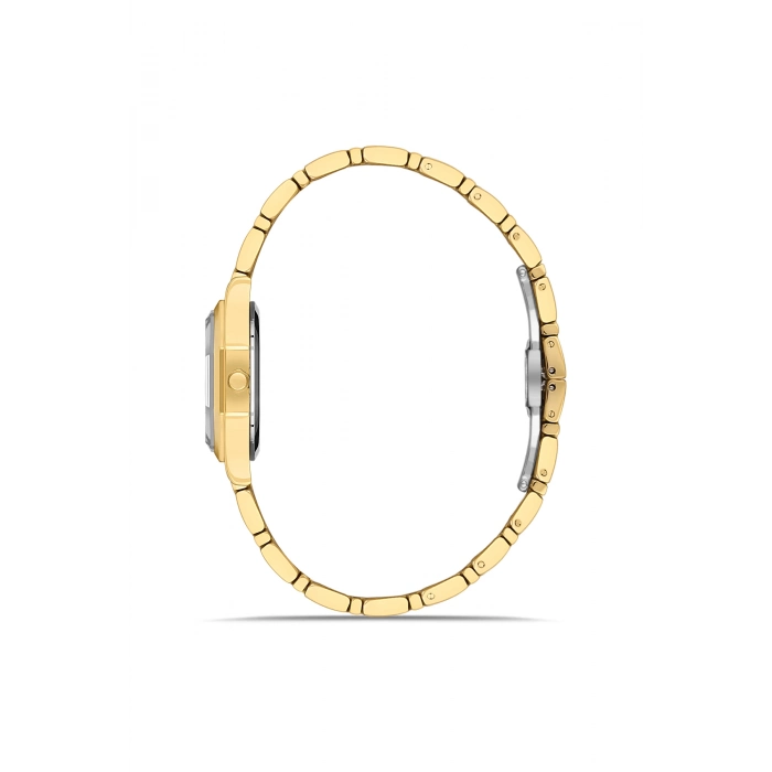 Ferro Sarı Çelik Kordon Kadın Kol Saati FL43019A-B2 3ATM Su Geçirmez 2 Yıl Garantili HediyePaketli