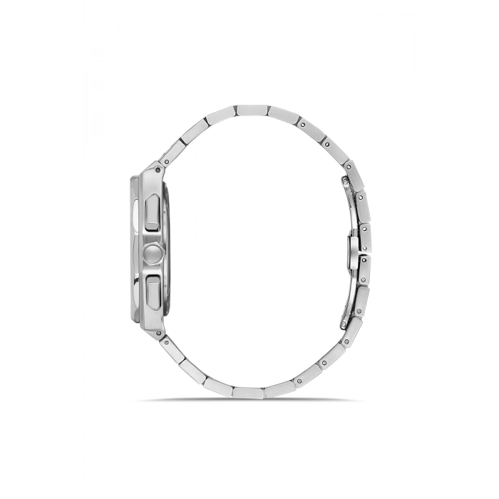 Ferro Gümüş Çelik Kordon Erkek Kol Saati FM43013A-A15 Tüm Fonksiyonlar Aktif 3 ATM Su Geçirmez