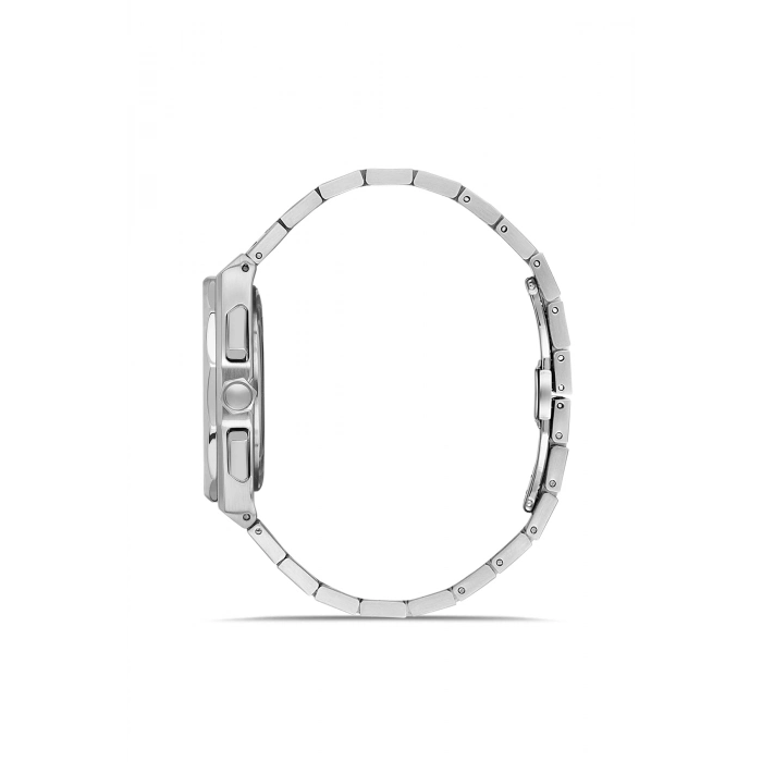 Ferro Gümüş Çelik Kordon Erkek Kol Saati FM43013A-A3 Tüm Fonksiyonlar Aktif 3 ATM Su Geçirmez