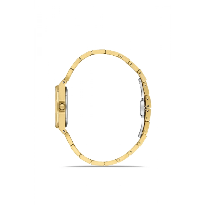 Ferro Sarı Çelik Kordon Kadın Kol Saati FL43014A-B 3ATM Su Geçirmez 2 Yıl Garantili HediyePaketli