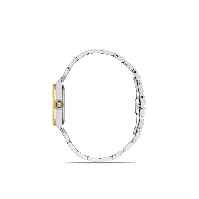 Ferro Sarı ve Gümüş Çelik Kordon Kadın Kol Saati FL43014A-D 3ATM Su Geçirmez 2 Yıl Garantili