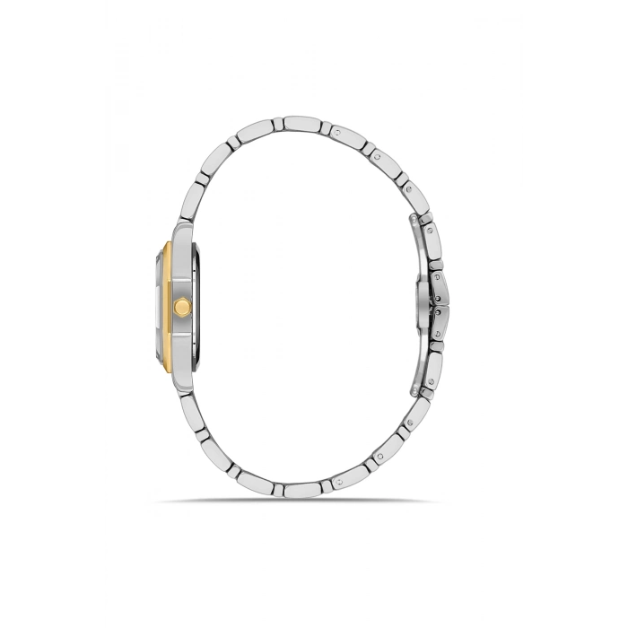 Ferro Sarı ve Gümüş Çelik Kordon Kadın Kol Saati FL43019A-D8 3ATM Su Geçirmez 2 Yıl Garantili