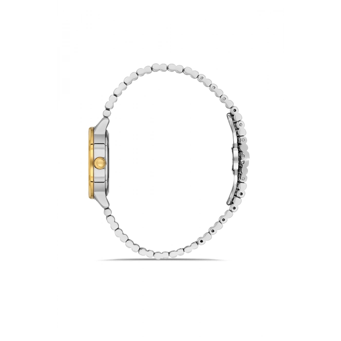 Ferro Sarı ve Gümüş Çelik Kordon Kadın Kol Saati FL43010A-D6 3ATM Su Geçirmez 2 Yıl Garantili