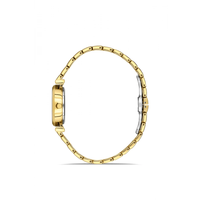 Ferro Sarı Çelik Kordon Kadın Kol Saati FL43020A-B 3ATM Su Geçirmez 2 Yıl Garantili HediyePaketli