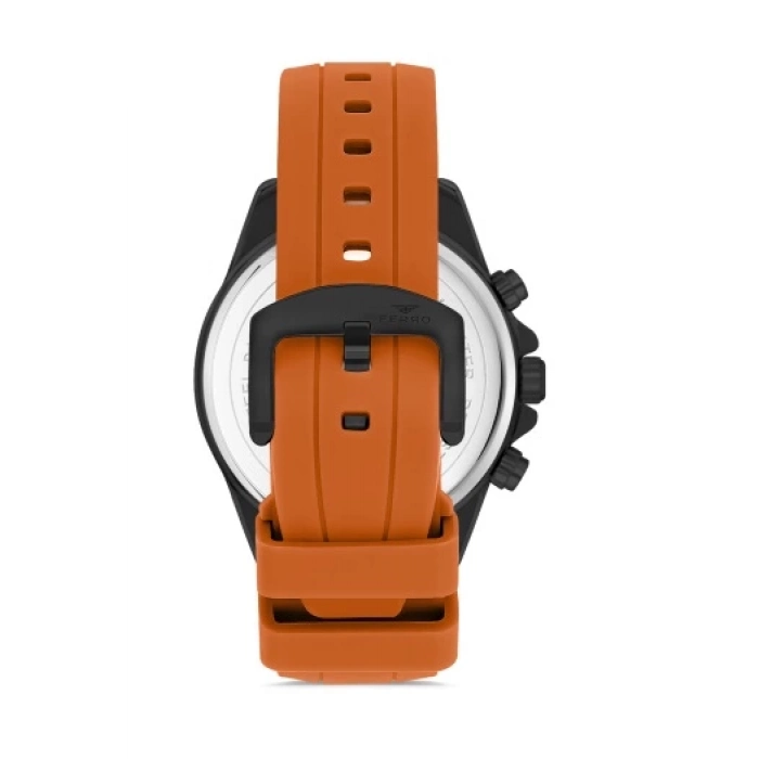 Ferro Turuncu Silikon Kordon Erkek Kol Saati FM11379DWT-ZL Fonksiyonları Aktif 3ATM Su Geçirmez