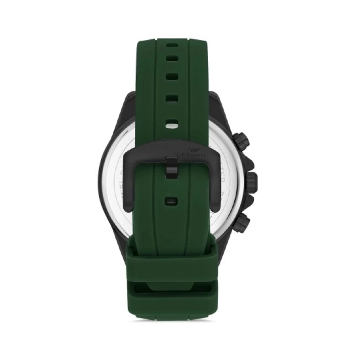 Ferro Yeşil Silikon Kordon Erkek Kol Saati FM11379DWT-ZF2 Fonksiyonları Aktif 3ATM Su Geçirmez