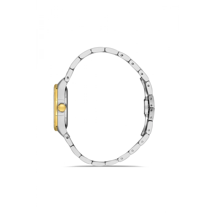 Ferro Sarı ve Gümüş Çelik Kordon Kadın Kol Saati FL43018A-D6 3ATM Su Geçirmez 2 Yıl Garantili