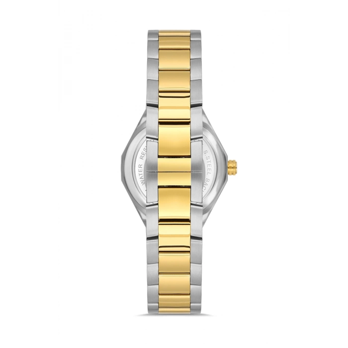 Ferro Sarı ve Gümüş Çelik Kordon Kadın Kol Saati FL43018A-D6 3ATM Su Geçirmez 2 Yıl Garantili