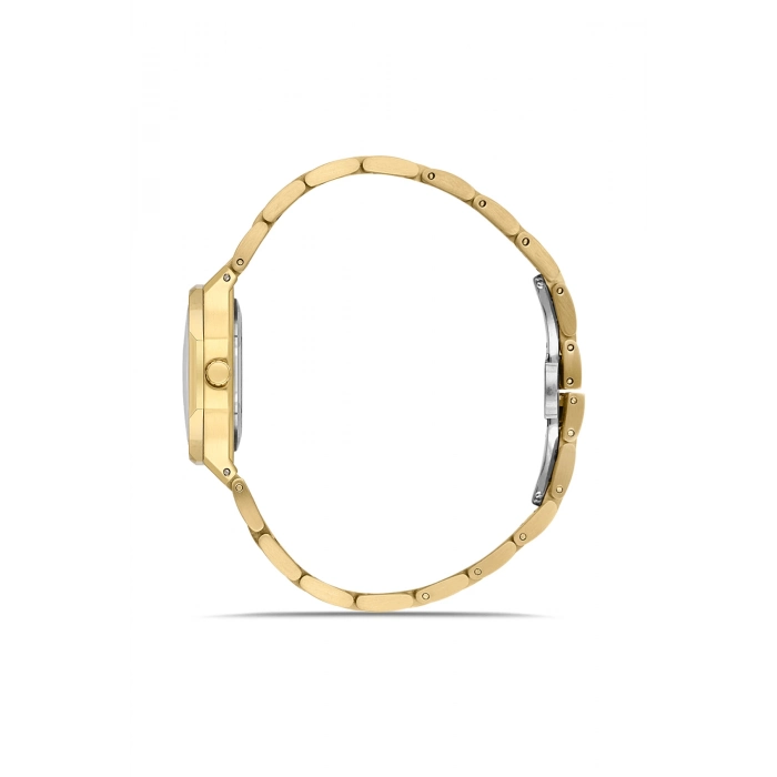 Ferro Sarı Çelik Kordon Kadın Kol Saati FL21616AWT-B 3ATM Su Geçirmez 2 Yıl Garantili HediyePaketli