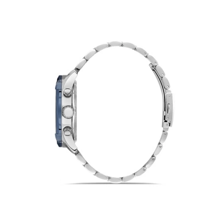 Ferro Gümüş Çelik Kordon Erkek Kol Saati FM11388A-L3 Fonksiyonları Aktif 3ATM Su Geçirmez