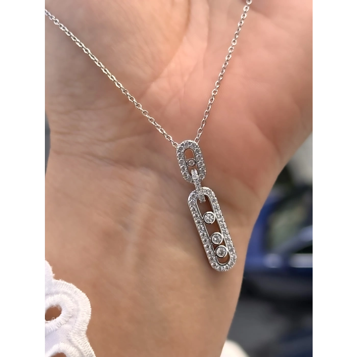 Gümüş Çelik Kadın Küpe ve Kolye Set FRJW10008A-A 2 Yıl Garantili Hediye Paketli