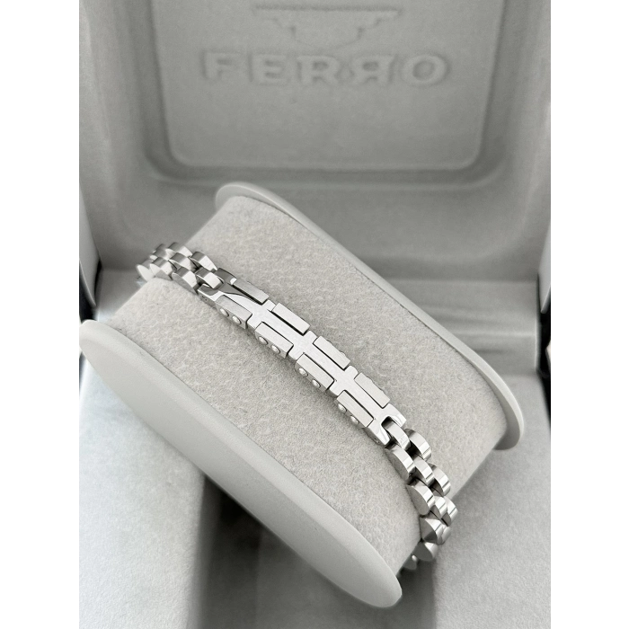 Gümüş Çelik Erkek Bileklik FRJ10123A-A 2 Yıl Garantili Hediye Paketli
