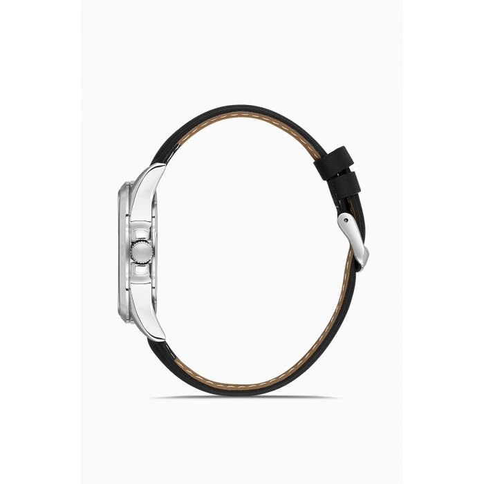 Ferro Siyah Deri Kordon Erkek Kol Saati F11779B-J1 3 ATM Su Geçirmez 2 Yıl Garantili Hediye Paketli