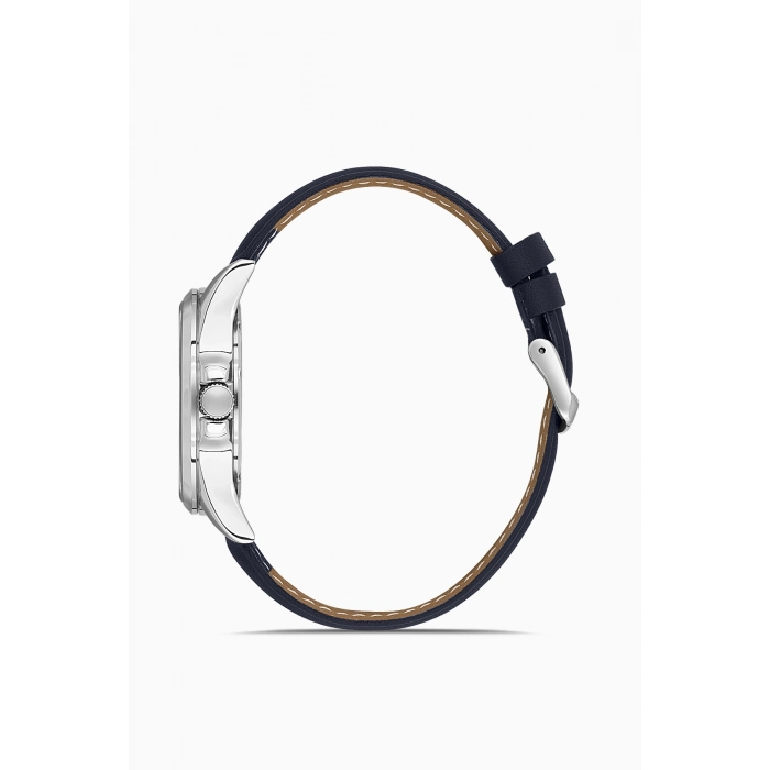 Ferro Lacivert Deri Kordon Erkek Kol Saati F11779B-L3 Su Geçirmez 2 Yıl Garantili Hediye Paketli