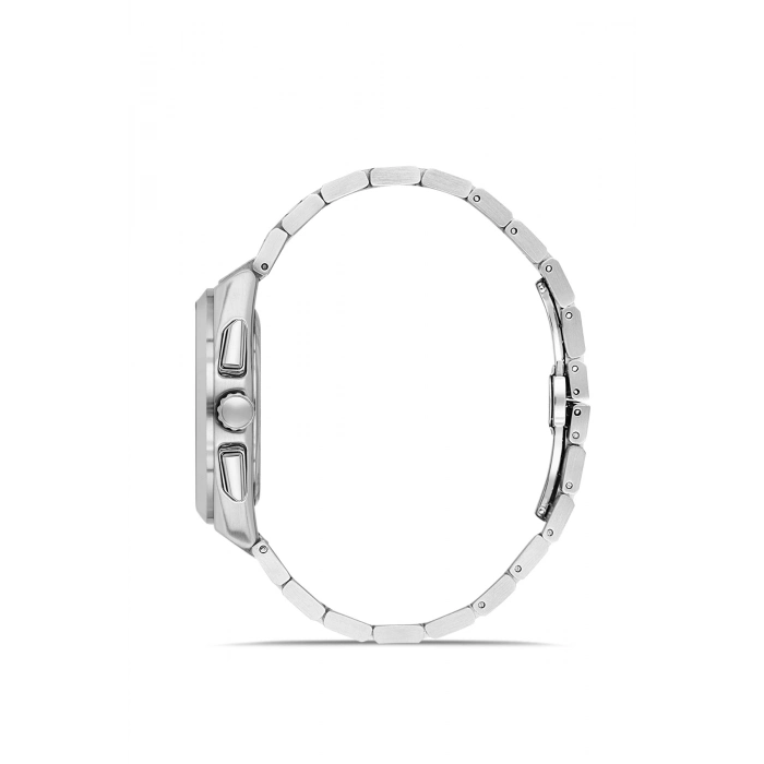 Ferro Gümüş Çelik Kordon Erkek Kol Saati FM43037A-A2 Tüm Fonksiyonlar Aktif 3ATM Su Geçirmez