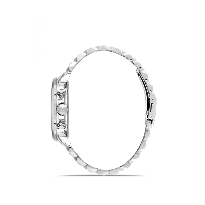 Ferro Gümüş Çelik Kordon Erkek Kol Saati FM11375A-A2 Fonksiyonları Aktif 3ATM Su Geçirmez