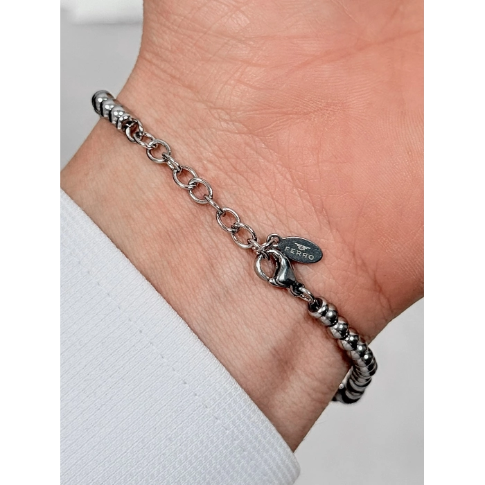 Rose ve Gümüş Çelik Erkek Bileklik FRJ10151A-E 2 Yıl Garantili Hediye Paketli