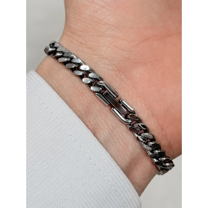 Gümüş Çelik Erkek Bileklik FRJ10174A-A 2 Yıl Garantili Hediye Paketli