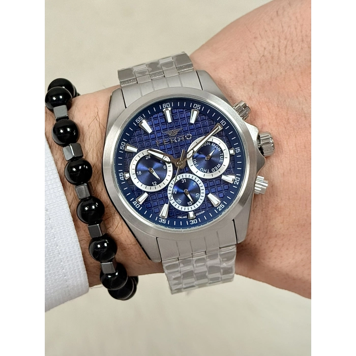 Ferro Gümüş Çelik Kordon Erkek Kol Saati FM40158A-A3 Tüm Fonksiyonlar Aktif 3 ATM Su Geçirmez