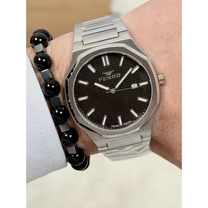 Ferro Gümüş Çelik Kordon Erkek Kol Saati FM40151A-A2