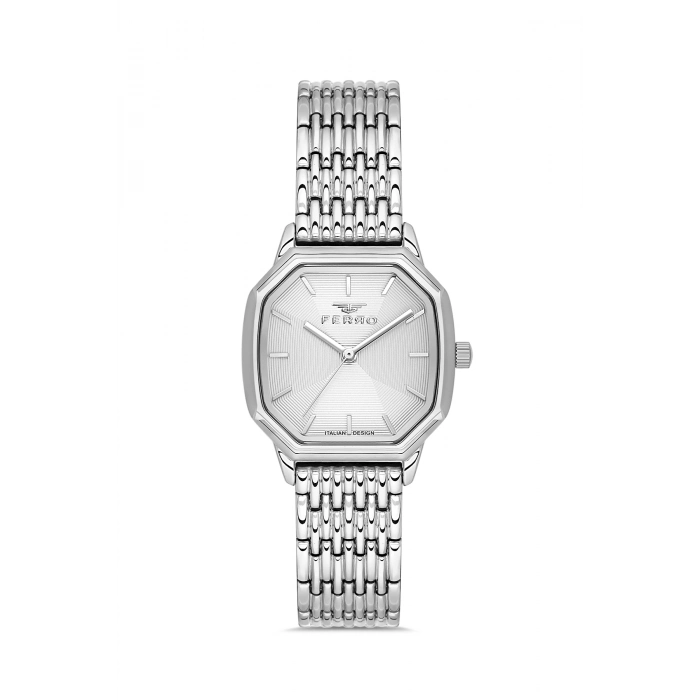 Ferro Gümüş Çelik Kordon Kadın Kol Saati FL21766A-A 3ATM Su Geçirmez 2 Yıl Garantili HediyePaket