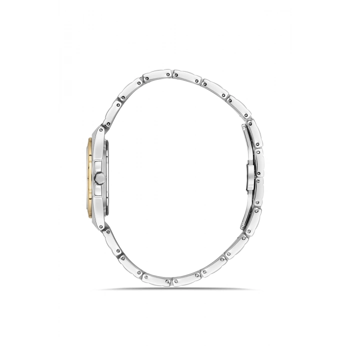 Ferro Sarı ve Gümüş Çelik Kordon Kadın Kol Saati FL21643A-D6 3ATM Su Geçirmez 2 Yıl Garantili